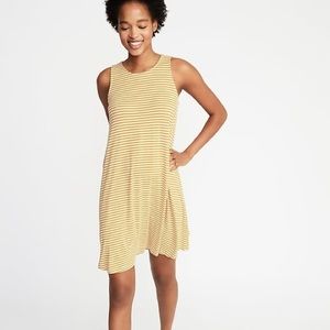 Old Navy yellow and white swing dress
